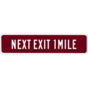 download Next Exit 1 Mile clipart image with 180 hue color