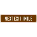 download Next Exit 1 Mile clipart image with 225 hue color