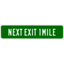 download Next Exit 1 Mile clipart image with 315 hue color