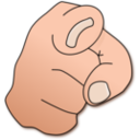 download Pointing Finger clipart image with 0 hue color