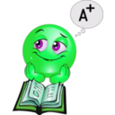download Study Boy Smiley Emoticon clipart image with 90 hue color