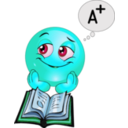download Study Boy Smiley Emoticon clipart image with 135 hue color