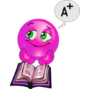 download Study Boy Smiley Emoticon clipart image with 270 hue color