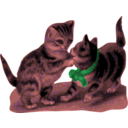 download Kittens One With Blue Ribbon clipart image with 315 hue color