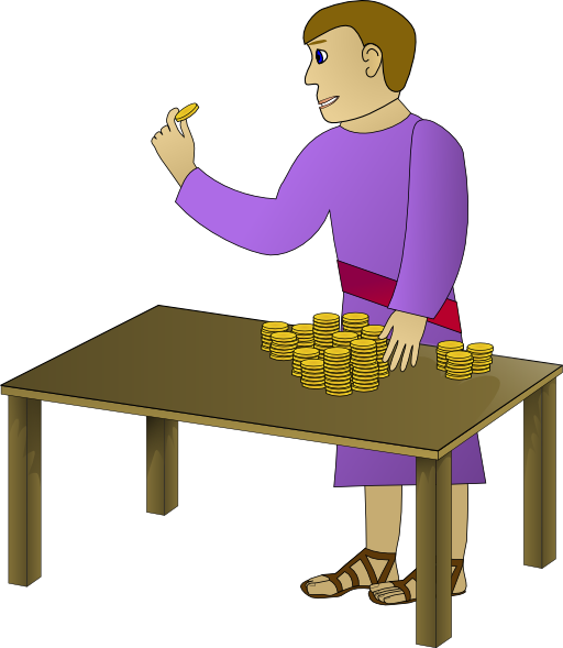 Rich Young Man Counting 01