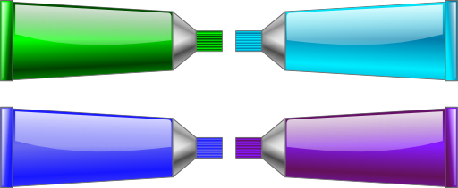 Color Tube Green Blue Purple Cyan