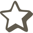 download Star clipart image with 180 hue color