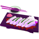 download Sashimi clipart image with 270 hue color