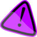 download Warning Sign clipart image with 225 hue color