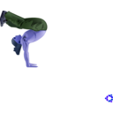 download Handstand clipart image with 225 hue color