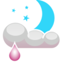 download Meteo Notte Piovosa clipart image with 135 hue color