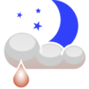 download Meteo Notte Piovosa clipart image with 180 hue color