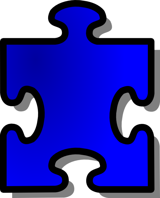 Blue Jigsaw Piecev13