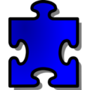 Blue Jigsaw Piecev13