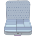 download Suitcase With Compartment clipart image with 45 hue color