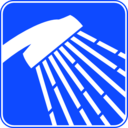 download Shower Icon clipart image with 225 hue color