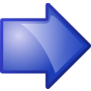 download Arrow Blue Right clipart image with 0 hue color