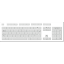 download Blank White Keyboard clipart image with 90 hue color