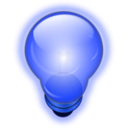download Glowing Light Bulb clipart image with 180 hue color