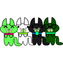 download Cartoon Cats clipart image with 90 hue color