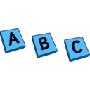 download Abc clipart image with 180 hue color