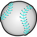 download Baseball clipart image with 180 hue color