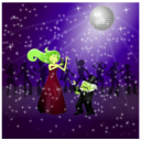 download Dancing Couple clipart image with 45 hue color