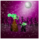 download Dancing Couple clipart image with 90 hue color