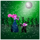 download Dancing Couple clipart image with 270 hue color