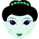 download Geisha Girl Anime clipart image with 135 hue color