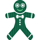 download Gingerbread Man clipart image with 135 hue color