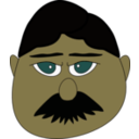 download Dark Skin Man clipart image with 45 hue color