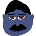 download Dark Skin Man clipart image with 225 hue color