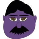 download Dark Skin Man clipart image with 270 hue color