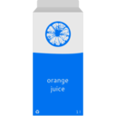 download Orange Juice Carton clipart image with 180 hue color