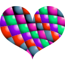 download Red Heart clipart image with 315 hue color