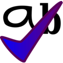 download Spellcheck clipart image with 180 hue color