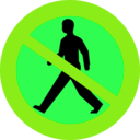 download No Entry Sign With A Man clipart image with 90 hue color