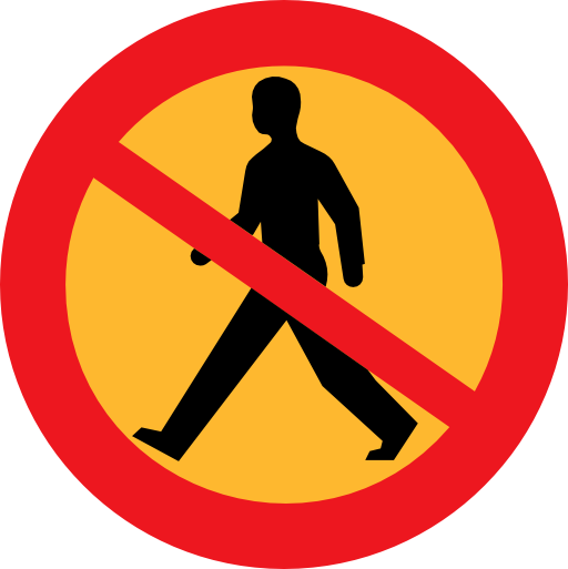 No Entry Sign With A Man