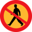 No Entry Sign With A Man