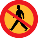 No Entry Sign With A Man