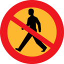 download No Entry Sign With A Man clipart image with 0 hue color