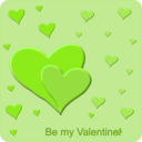 download Be My Valentine clipart image with 180 hue color