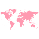 download World Map clipart image with 135 hue color