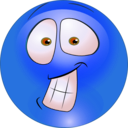 download Surprised Smiley Emoticon clipart image with 180 hue color