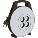 download Small Cable Drum clipart image with 180 hue color