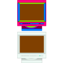 download Monitor clipart image with 90 hue color