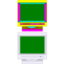 download Monitor clipart image with 180 hue color