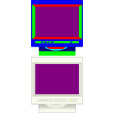 download Monitor clipart image with 0 hue color