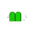 download Ten Commandments clipart image with 90 hue color